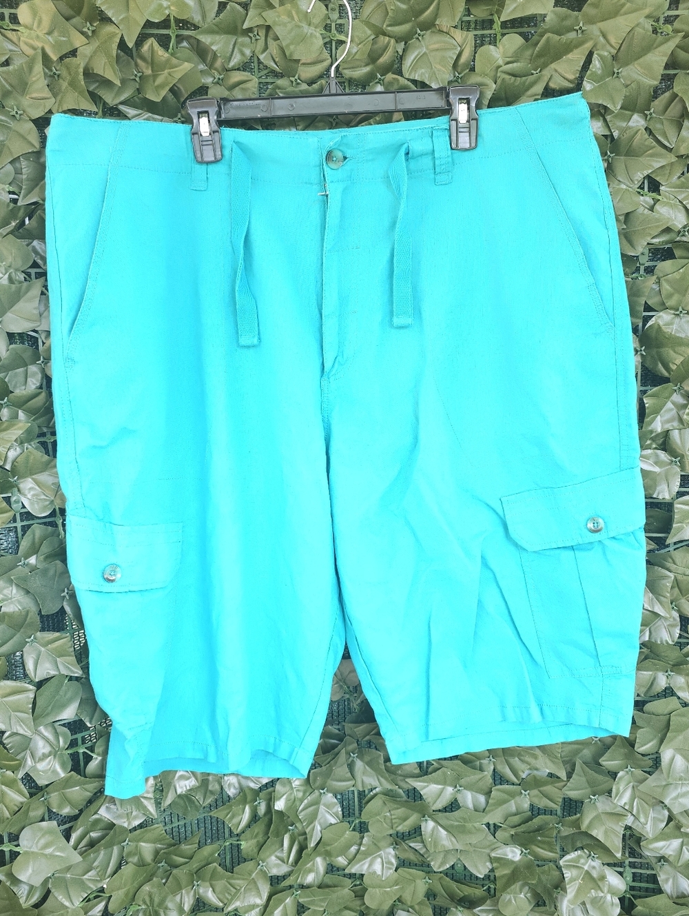 Men's Cargo Shorts 44B Sean John Turquoise